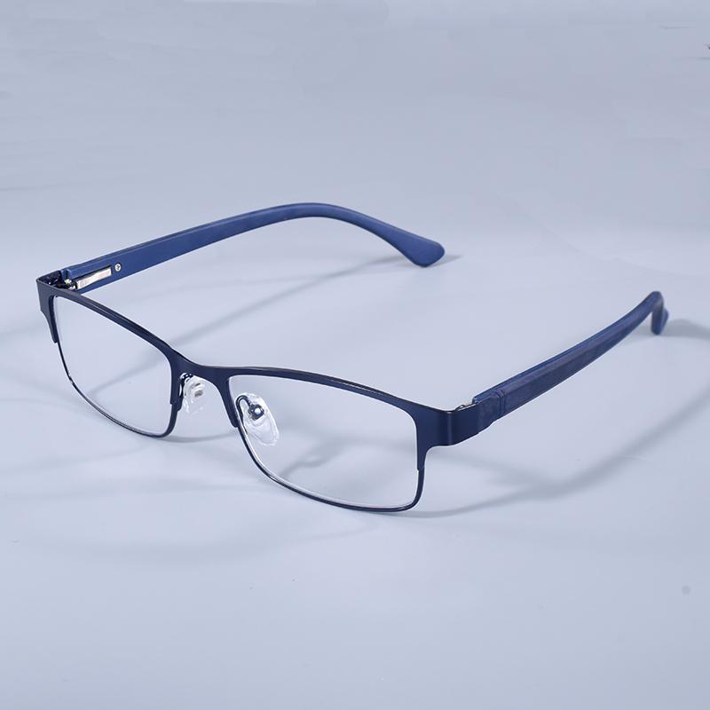Stainless Steel Reading Glasses Men Anti Blue Light Presbyopic Eyewear Spring Hinge 100 125 150 175