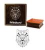 Printtoo Square Wooden Rubber Stamp Lion Face Pattern Stamps Scrap-booking-2 X 2