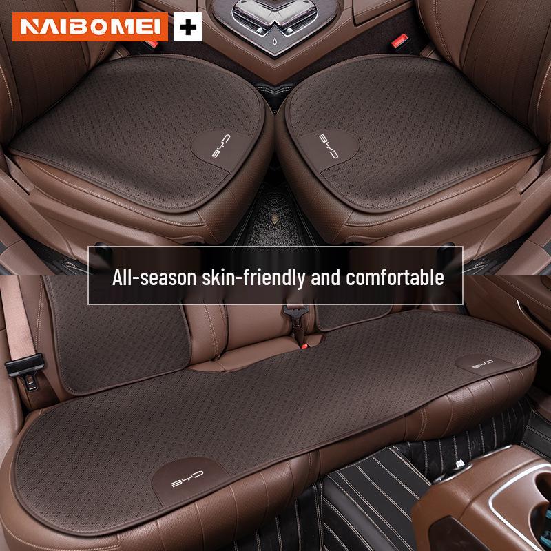BYD Car Seat Cover - All Seasons Ice Silk Cushion with Lumbar Support for Han, Yuan, Song S7, Qin, F6, Tang, Seal, Destroyer Models