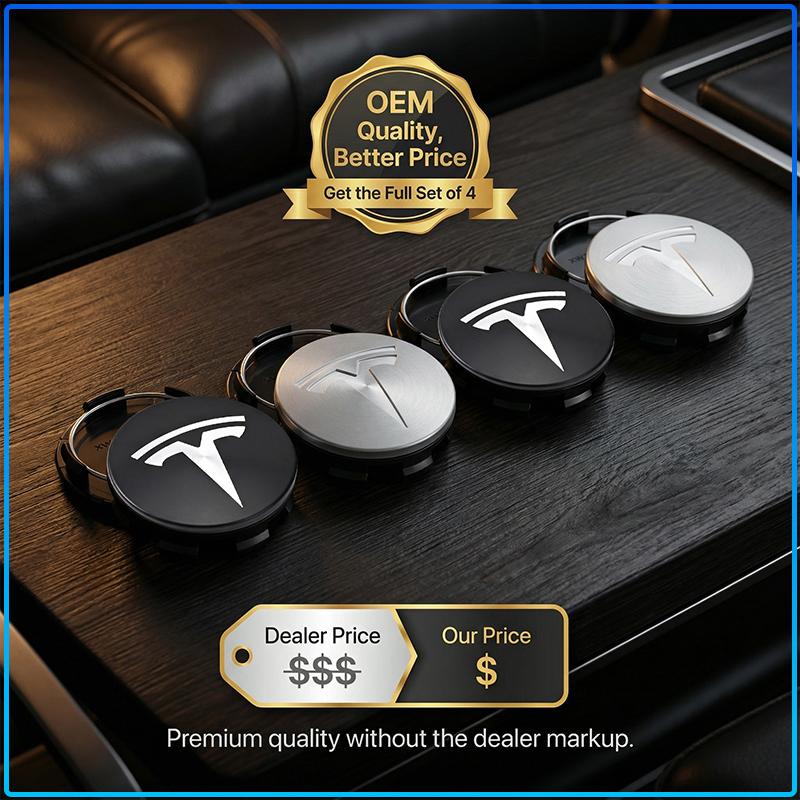 4Pcs 60mm Car Wheel Center Hub Caps Badge Accessories For Tesla Model 3 Model S Model X Model Y Roadster Performance Decor