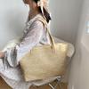 Yogodlns Summer Straw Bag Women Large Capacity Weave Totes Bag Handmade Rattan Beach Bag Vacation Lady Straw Shoulder Bag Pouch