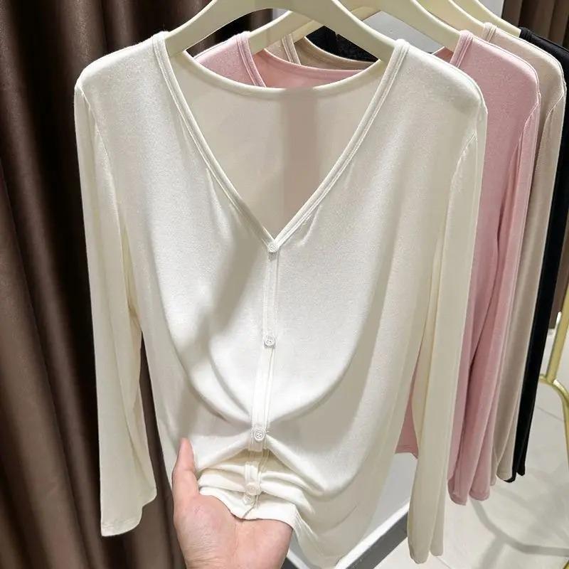 Women's Summer Shawl Sun Protection Clothes Spring Autumn Matching Camisoles V Neck Cardigans Thin Jackets