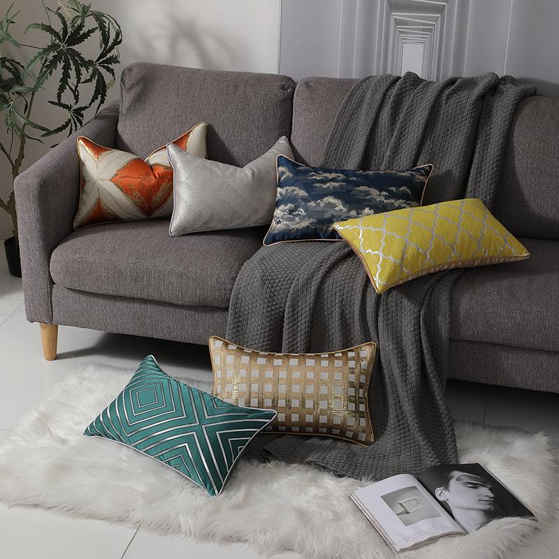 30x50cm Luxury Textured Lumbar Pillow Covers Premium Sofa Cushion Cases Living Room Throw Covers Chic Decorative Pillowcases