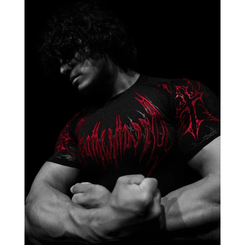 Vêtements de Fitness pour Hommes à Manches Courtes Sports Fitness Séchage Rapide Vêtements Ajustés