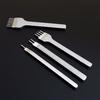 Ensemble d'outils de poinçonnage de trous d'artisanat du cuir, ciseau de trou en acier inoxydable, gravure de laçage, couture, outils de poinçonnage d'espacement