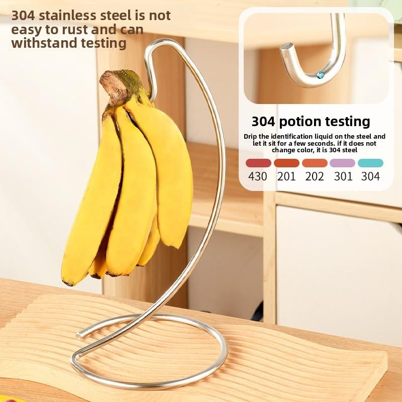 Edelstahl Bananenhalter Kreatives Schreibtisch-Aufbewahrungsregal für Zuhause und Wohnbereiche