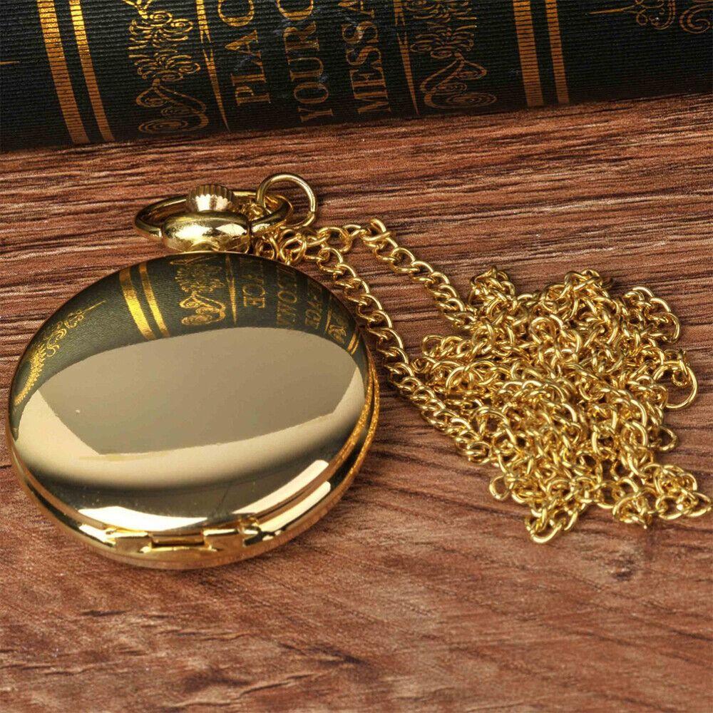 Montre de poche à rabat Rétro Dorée Avec Chaînette Montres de Poche Montre de Poche