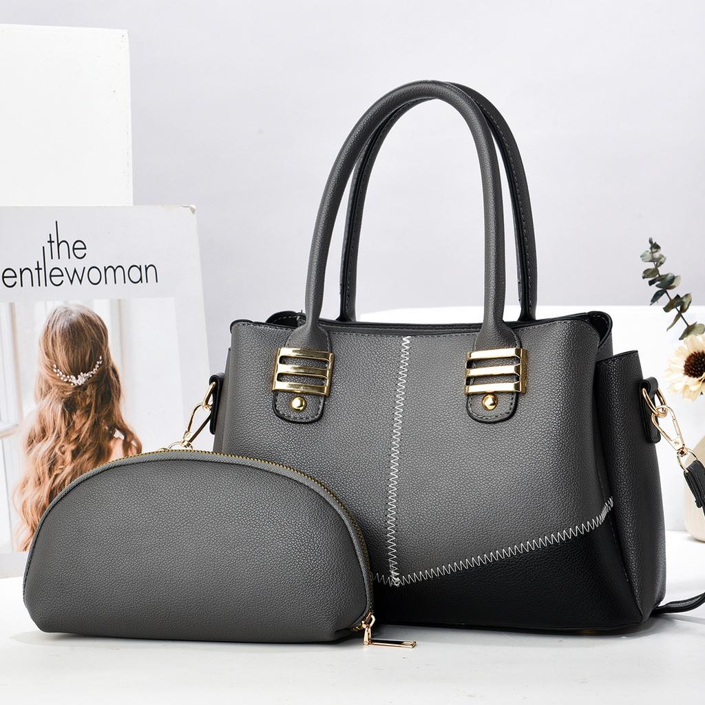 Mother and Child Bag Contrasting Color Splicing Women's Bag Handbag Large-capacity Messenger Bag