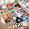 Benutzerdefinierter Name Personalisierter One Piece Druck Teppich, Vielseitiger Heimdekor Teppich, für Spielzimmer, Wohnung, Balkon, Eingangsbereich, Flur Geschenk