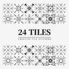 24 Pieces of European-style Tiles, Wall Stickers, Kitchen and Bathroom Waterproof and Oil-proof Tile Stickers, Self-adhesive