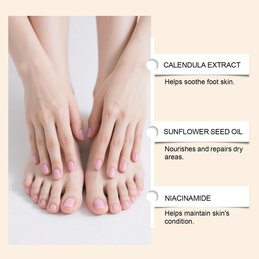 OceAura Foot Care Cream Nourishes, Moisturizes, Is Light and Easy To Absorb, Cares for Foot Skin, Daily Moisturizing Multi-piece Pack 60g