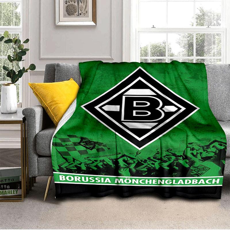 Green Black Borussia Blanket Lightweight Ideal Bedding Blanket Perfect for Travel, Camping, Living Rooms, Offices, Sofas, Fan Christmas Gift