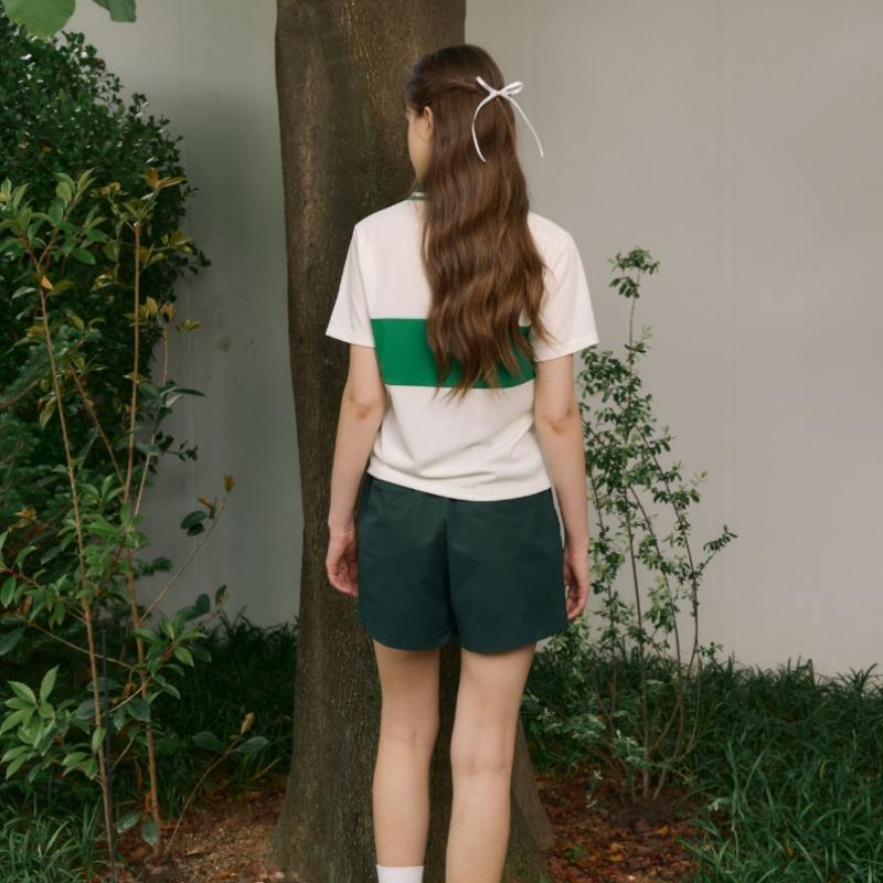 Goxo ShorT Sleeve T shirT Cream Swagball Pique Block