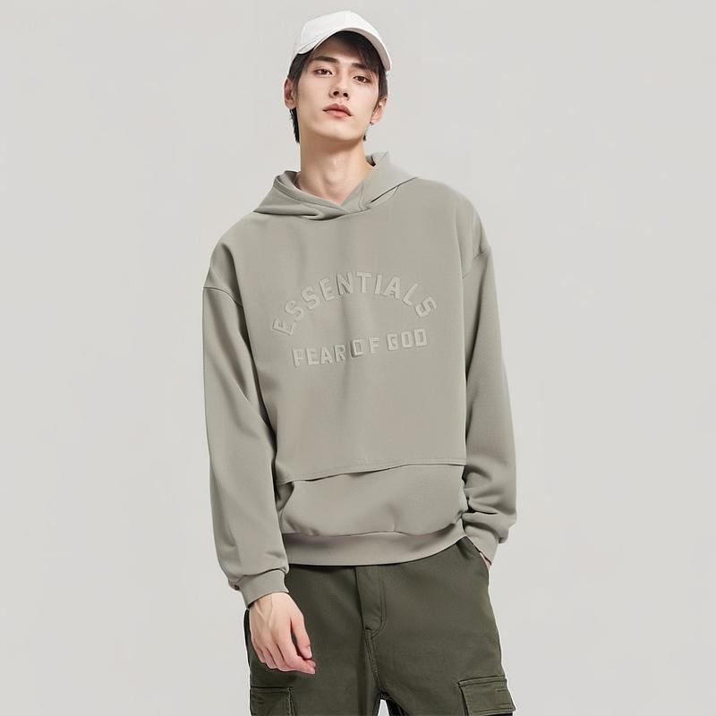 Fear of God Essentials Nylon Fleece Kapuzenpullover Seal/Seal Herren Oberteile Grau 202SP244325F