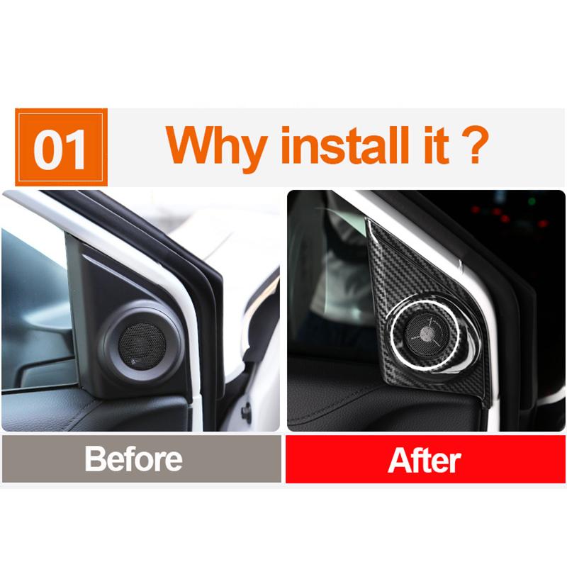 ABS Inner Door A-pillar Tweeter Frame Decorative Stickers Modification Supplies For Honda Crv CR-V 2017 2018    2022