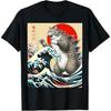 Catzilla Chat Art Japonais Cadeaux Chat Drôle Pour Hommes Femmes T-Shirt