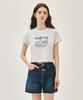 Malittepeulangsowajeobeo W French Graphic Crop Tee White