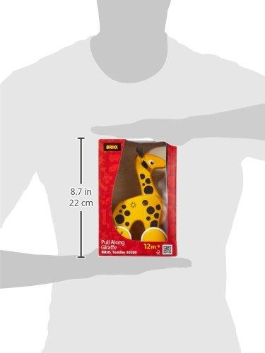 BRIO Pull Toy Giraffe 30200, for Ages 1 and Up. [Toy, Wooden Toy, Gift (Birthday/Christmas)]