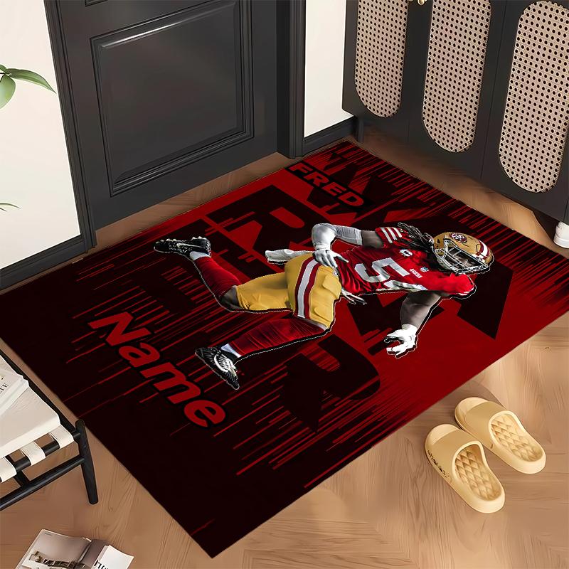 San Francisco 49ers (5) Personalized Name Office Carpet Stylish Decor for Living Room Bedroom Kitchen