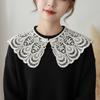 Hollow Out Lace Fake Collar Cape Blouse Shoulders Fake Collar Knitted Shawl Scarf Accessories