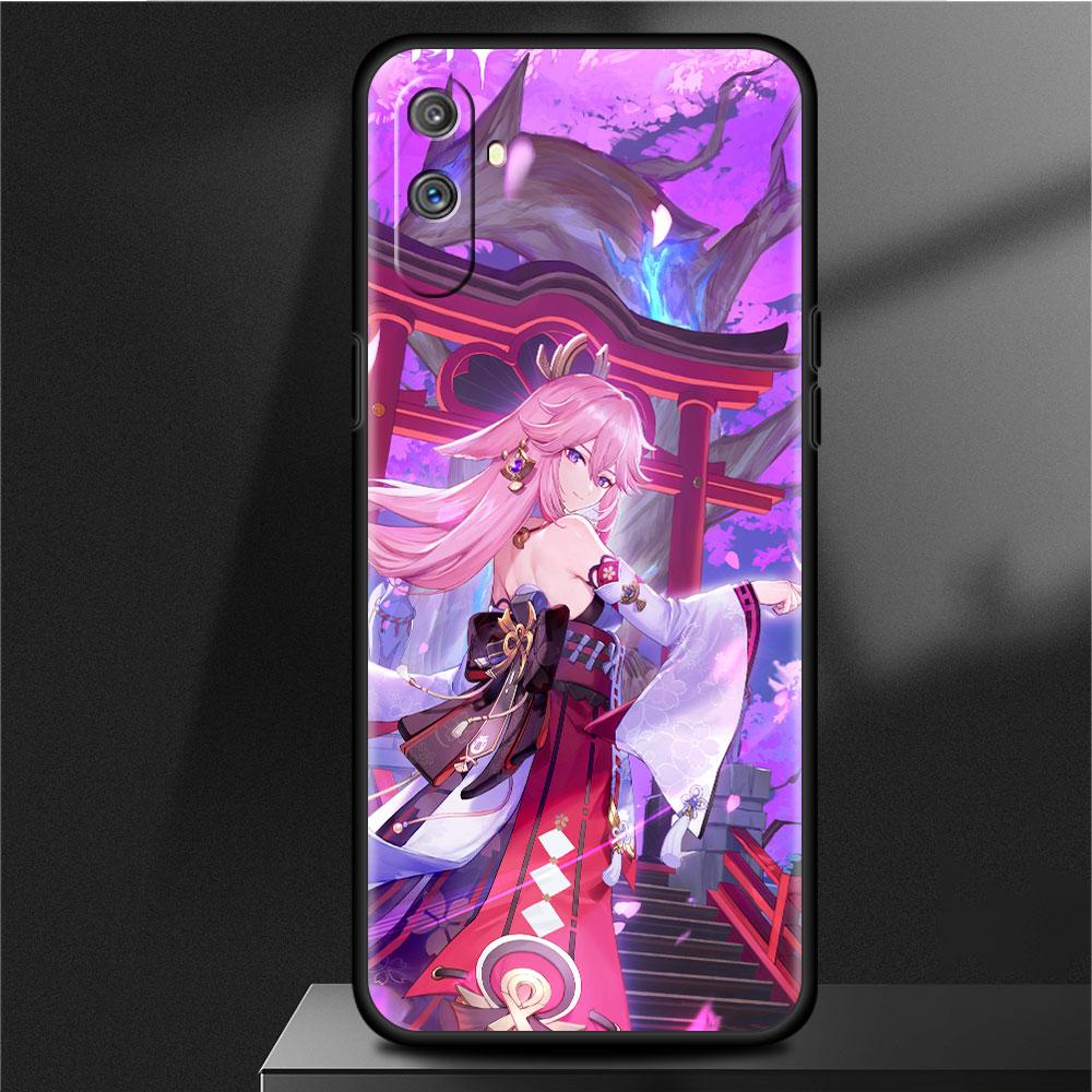 Custodia Morbida Per Oppo Realme 8 C21Y C21 GT Neo 2 Pro 3 7 9 Pro 8i 6 C11 9i C35 C15 Master C12 C3 Cover per Telefono Genshin Impact Funda