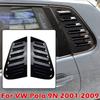 För Volkswagen VW Polo 5-dörrars halvkombi MK4 9N 2002-2008 Bil Bakre Jalusi Fönster Sidogardin Skydd Trimklistermärke Ventilationsskopa ABS