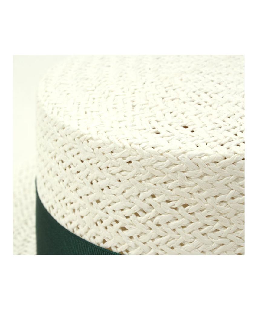 Yunibeosyeolkemiseuteuli Green Line White Panama Hat Panama Hat