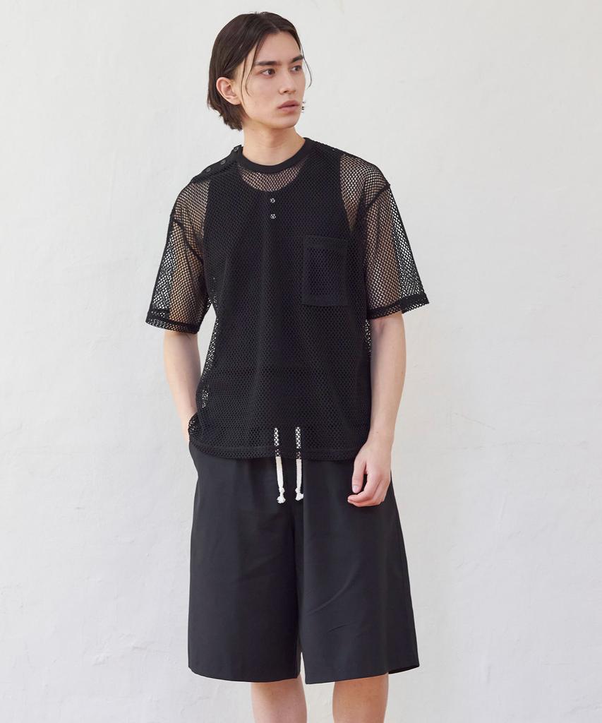 SENTAIR Easy Wide Bermuda Pants_Black