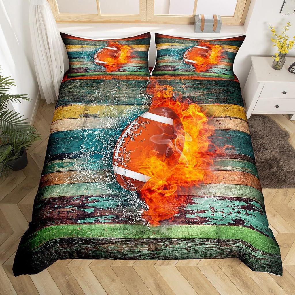 Rugby American Football Home Textiles Digital Printing Three-Piece Bedding Set