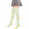 Für Frauen und Mädchen über kniehohe elastische gestreifte Strümpfe, warm, lang, Cosplay-Strumpf, Anime, mehrfarbig