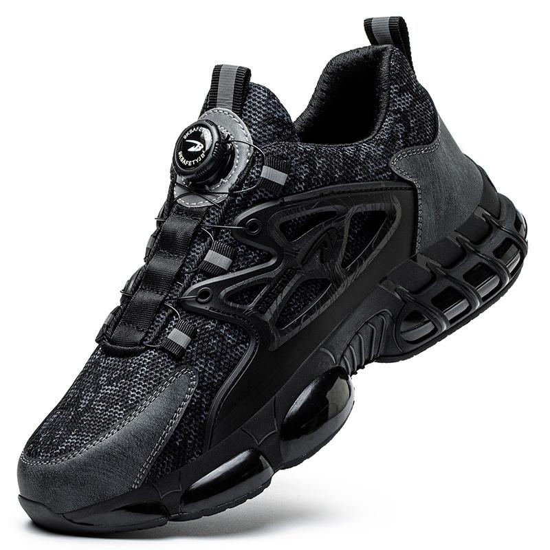 Rotating Button Safety Shoes Men For Work Sneakers Shoes Anti Smash Puncture-Proof Protective Men Shoes Steel Toe Work Boots