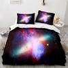 Starry Sky Duvet Cover Set King/Queen Size Night Sky Galaxy Blue Purple Soft Bedding Set Romantic Star Polyester Quilt Cover