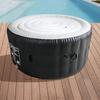 145CM Inflatable Hot Tub Cover Foldable Energy Saving Round Hot Tub Lid Outdoor Spa Pool Windproof Rain Overflow Thermal Cover