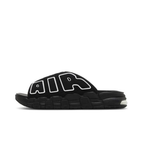 Nike Air More Uptempo Slide Black Grey Sole Men's DV2132-001