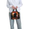 What Murderous Black Cat With Knife Halloween Insulated Lunch Bag for Women Kids Leakproof Food Boxes Thermal Lunch Box Tote