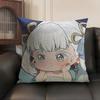 Jinhsi Cute Wuthering Waves Cushion Cover Natural Linen Organic Fabric DoubleSided Printing Sofa Home Decor Gift Pillow Case