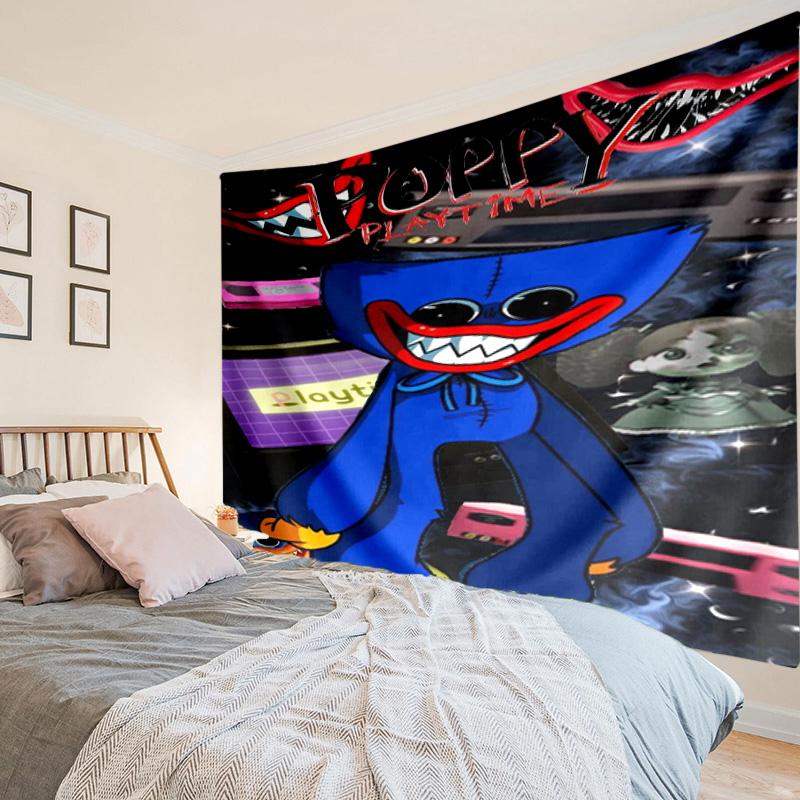 Blue Monster Huggy Family Tapestry, Unique Design Tapestry, Wall Decor for Bedroom,Livingroom, Playroom,Heartwarming Fan Holiday Gifts