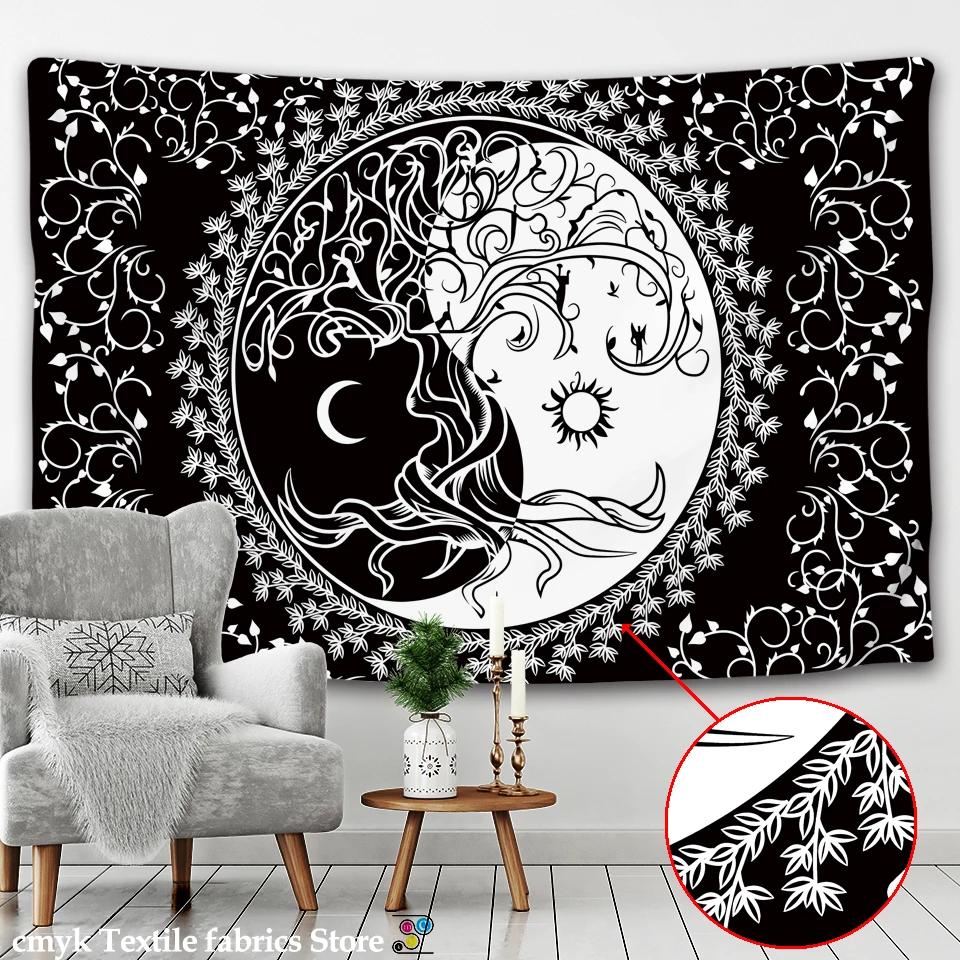 Celestial Sun and Moon Tapestry Mystical Art for Living Room Decor Boho Style Enhance Your Space with Cosmic Vibes