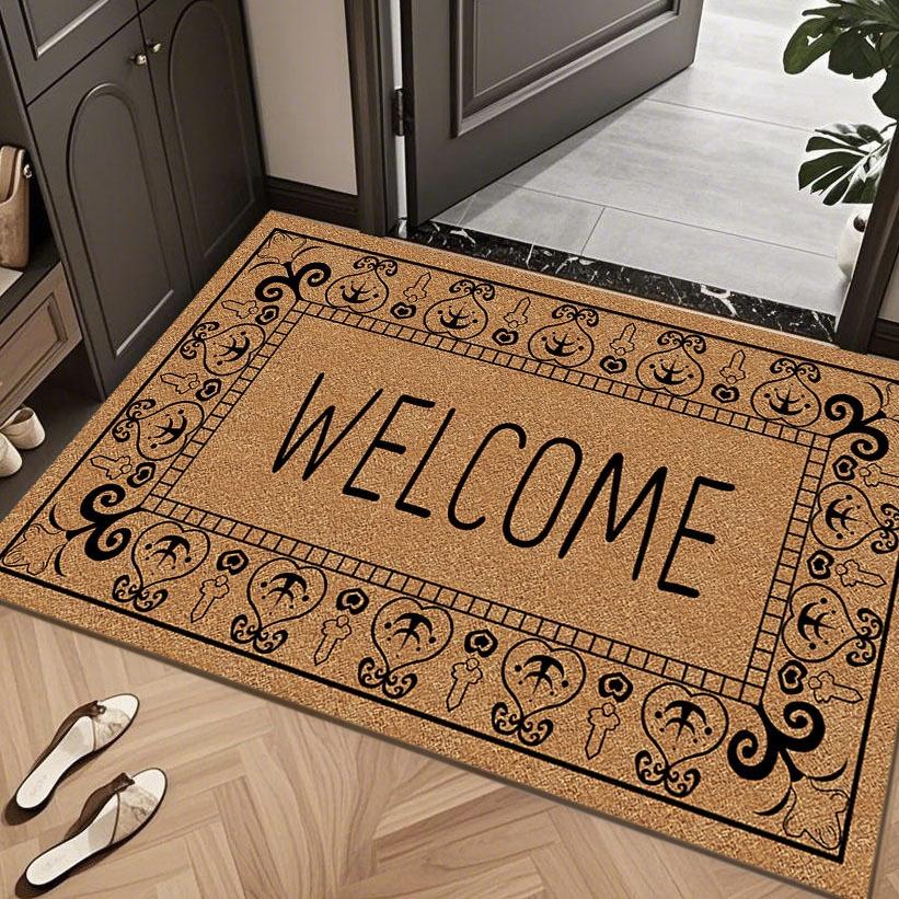 "Hello Non-Slip Door Mat, Durable and Waterproof Floor Mat for Entryway or Bathroom, Soft and Decorative with Colorful Gift