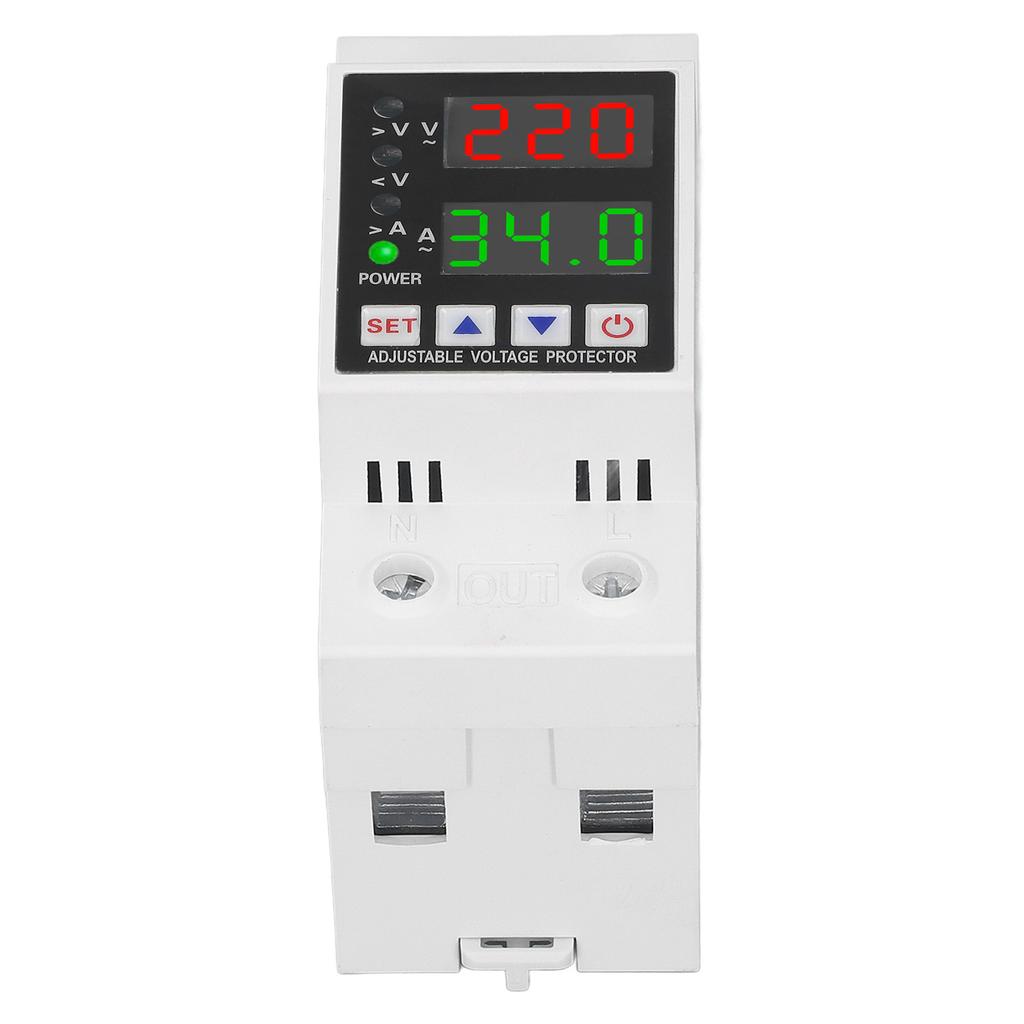 Protector Supratensiune Subtensiune AC230V Limită de Curent Întârziere Comutator cu Resetare Automată Tensiune