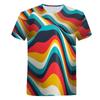 Sommer 3D T Shirt Drucken Kurzarm Gestreiften Druck Männer T Shirt O Neck Männer Harajuku XS-6XL