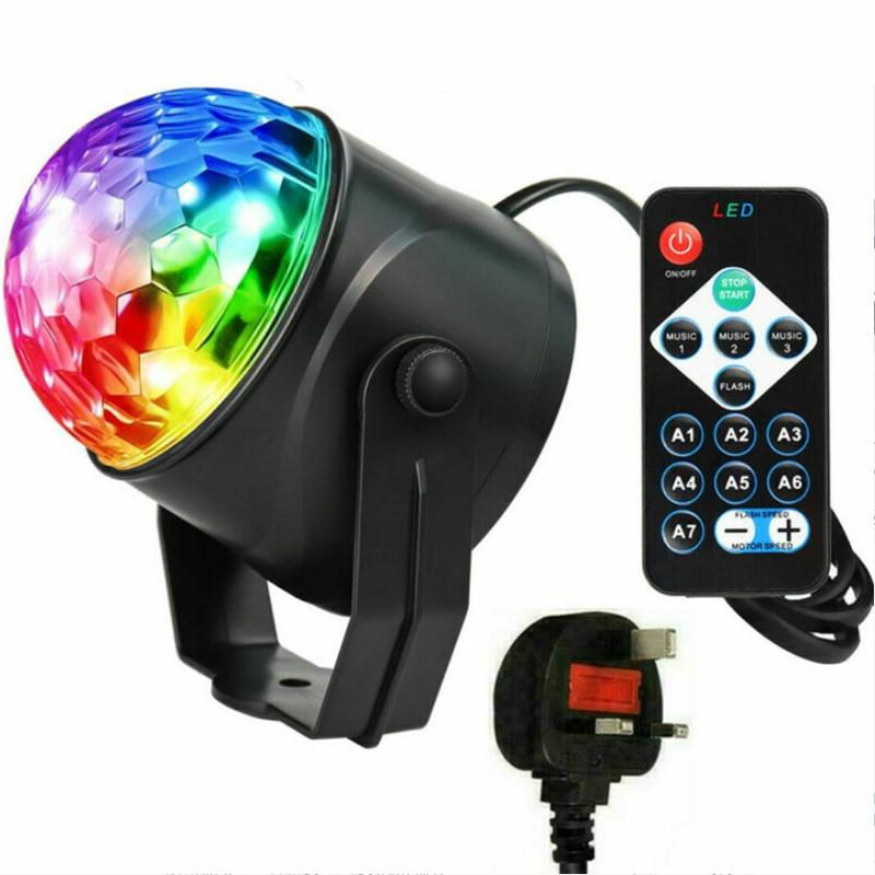 Disco Party Lights Sound Activated With 3 Colors And Remote Control