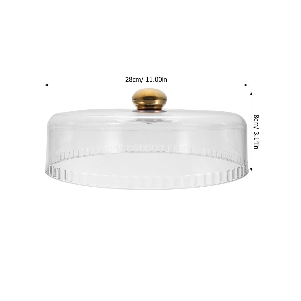 11 Inch Clear Cake Dome Lid Plastic Transparent Food Cloche for Bakery Dessert Display Pastry Serving Cheese Board Cake Platter