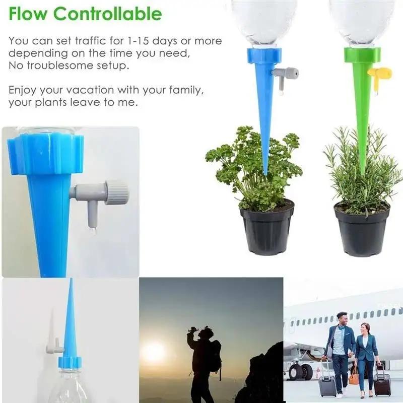 Automatisch Druppelirrigatiesysteem Zelfbewatering voor Bloemplanten Kas Tuin Verstelbaar Automatisch Water Druppelaar Apparaat