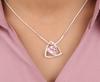 Morganite Gemstone 925 Solid Silver Jewelry Zircon Pendant Gift For Girlfriend CZP-10-7
