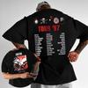 2025 Summer Rock Band Kmfdm Symbol Tour 97 Graphic Print Tshirt Men Retro Gothic Punk Street Casual Loose Cotton Tshirt