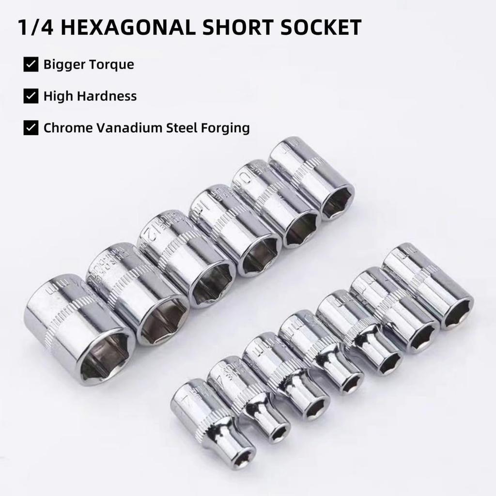Metric Socket Set Ratchet Socket Wrench Set with Quick Release Reversible Ratchet Wrench and Extension Bar, Metric SAE Mechanic Tool Kit,12 Pcs