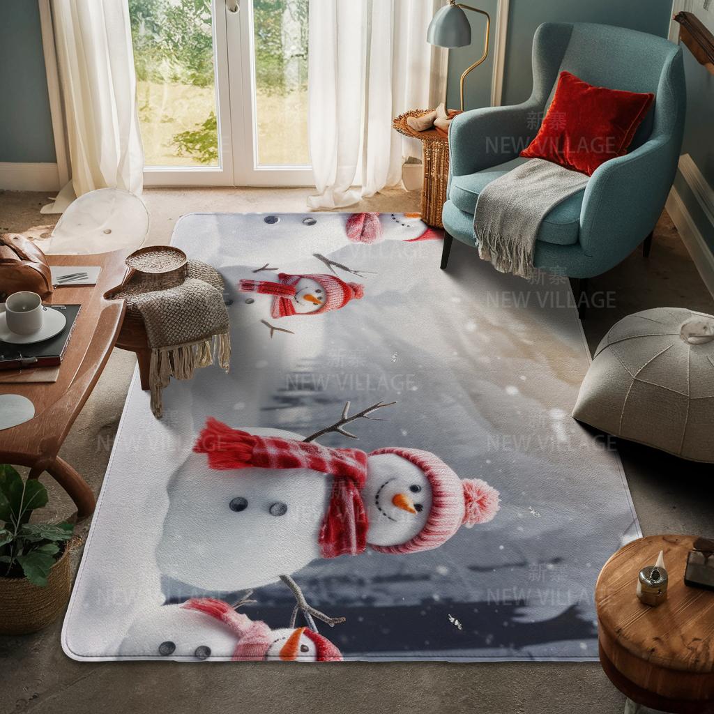 Hauseingangsteppich Fußmatte Haustür Wohnzimmer Bad Fuß Badezimmer rutschfest wasserabsorbierend Teppiche Bad Frohe Weihnachten Winter