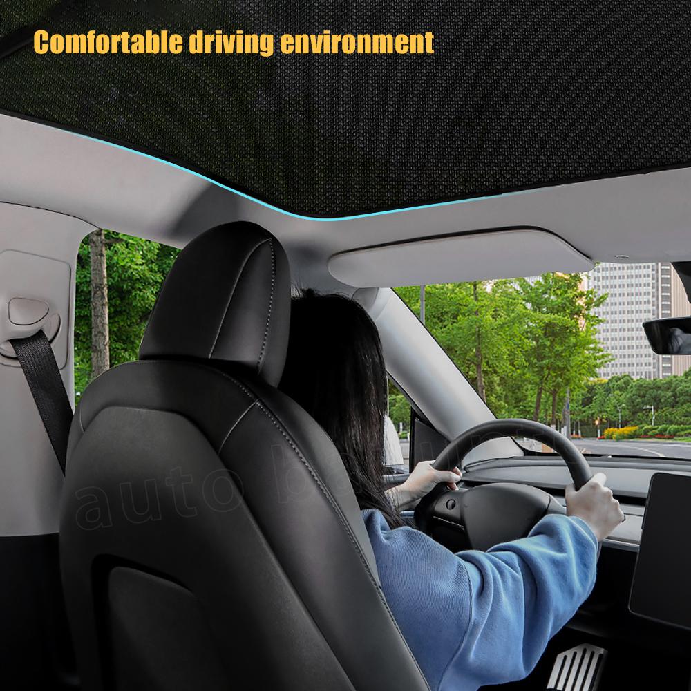 For Tesla Model Y 2023 2022  Roof Sunshade Sunroof Shade Y Accessories Glass Roof Sun Shade Sun Protection