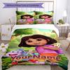 Dora Explorer Customize Your Name Bedding Set Breathable Duvet Cover with Pillowcases Home Decoration Birthday Gift